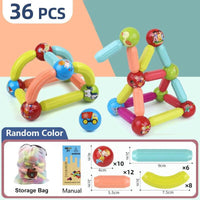 SuperChild™ | Educational Magnetic Balls and Rods Set - 4 Seasons Family
