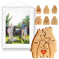 Personalized Wooden Family Bear