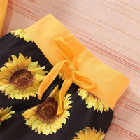 Cotton fabric 3PCS Sunflower Little Miss - 4 Seasons Family