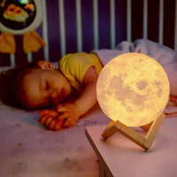 DreaMoon ™ | Nursery Moon Lamp With Wooden Stand - 4 Seasons Family