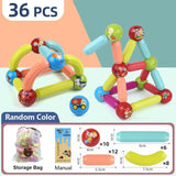 SuperChild™ | Educational Magnetic Balls and Rods Set - 4 Seasons Family