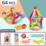 SuperChild™ | Educational Magnetic Balls and Rods Set - 4 Seasons Family