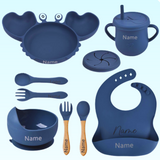 Personalized Baby Feeding Set + bib + personalized straw cup for child | BabySet™