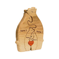 Personalized Wooden Family Bear